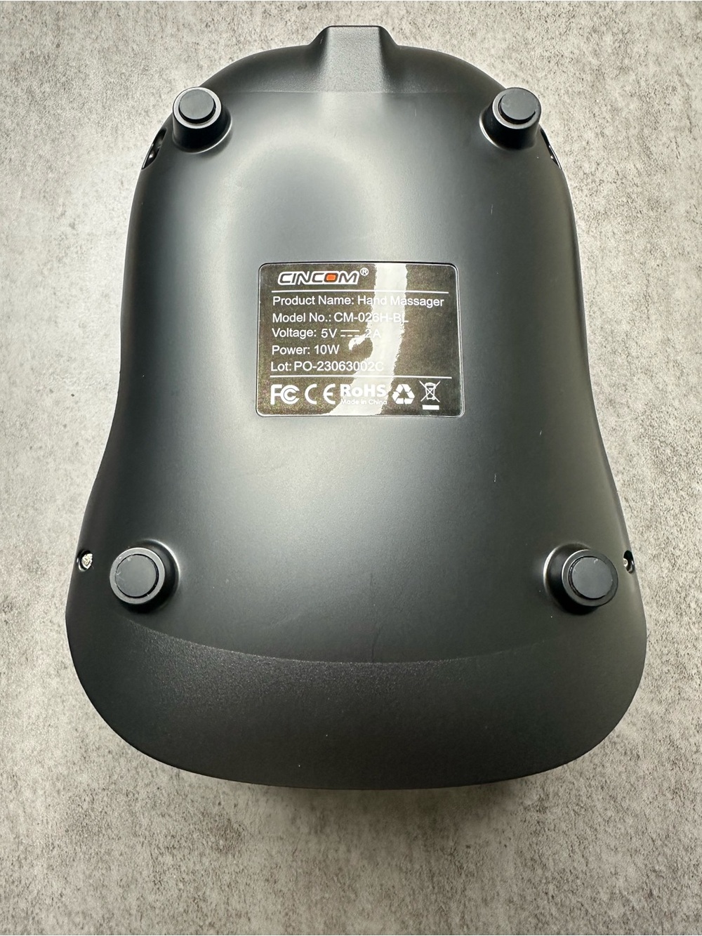 CINCOM Hand Massager - Black and Gold - Picture 3 of 5